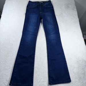 JustUSA Jeans Womens 2 Blue Dark Wash Bootcut‎ Stretch Denim Mid Rise Classic